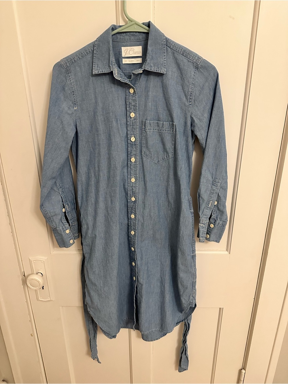 J Crew Chambray Denim Collared Button Down Dress Classic Capsule Wardrobe